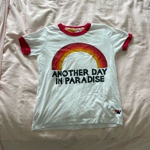 Aviator Nation kids t-shirt - size 10 - white - crew neck - gently used